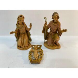 Vintage 1983 Fontanini Depose Italy Nativity Set 5" Mary Joseph Baby Jesus